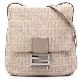 Borsa a tracolla Fendi Brown Zucchino Canvas