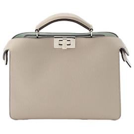 Fendi Peekaboo ISeeU Mini Lederhandtasche beige