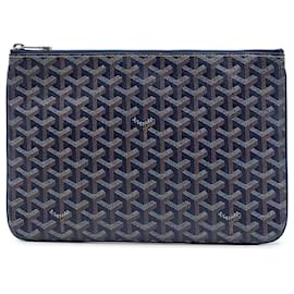 Goyard Blue Goyardine Senat MM