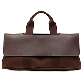 Hermès Brown Toile and Swift Valparaiso Long MM