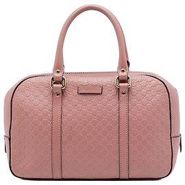 Bolso Satchel Gucci Small Microguccissima Rosa