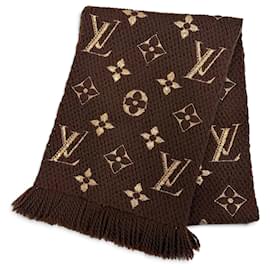Stola Louis Vuitton in lana, seta e poliestere marrone