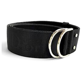 Christian Dior Standard Gürtel aus schwarzem Leder