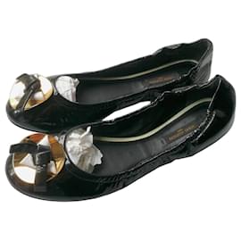 LOUIS VUITTON Lackleder Ballerinas TBE T40 Lucky charm