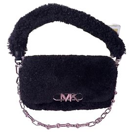 Borsa a tracolla in ecopelliccia nera Michael Kors