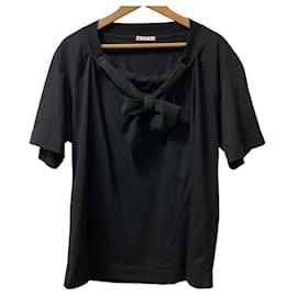 Camiseta de manga corta Marni con cuello de lazo