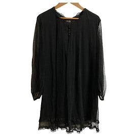 Autre Marque Tunica Ingeborg in tulle a pois con fiocco