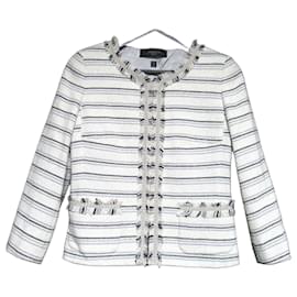Chaqueta sin cuello de tweed lamé Max Mara Weekend