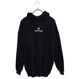 Balenciaga Sponsor Logo Hoodie Schwarz