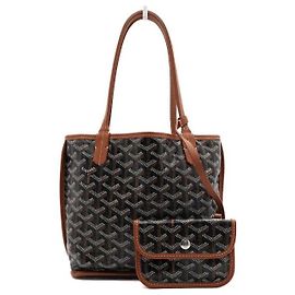 Goyard Bolso Mini Tote SAC ANJOU Black Tan