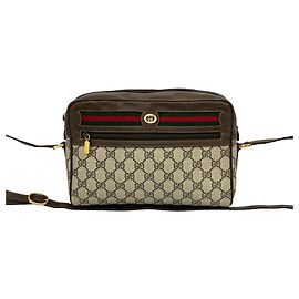 Borsa a tracolla in pelle GUCCI Sherry Line con motivo GG Logo