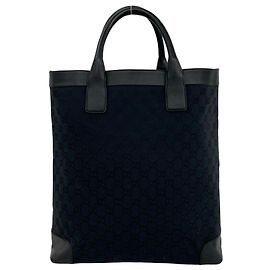 Gucci Tote Bag aus Canvas und Leder mit GG-Logo-Muster