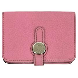 Porte-monnaie Hermes Dogon Compact en Rose - Hermès