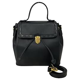 Sac à épaule en cuir avec logo ajouré Yves Saint Laurent