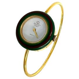 GUCCI Vintage Change Bezel Sherry Line GP Quartz Armbanduhr