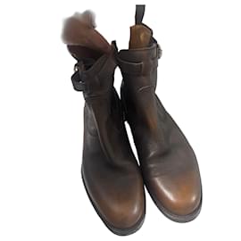 Botas Chelsea de piel marrón Gucci