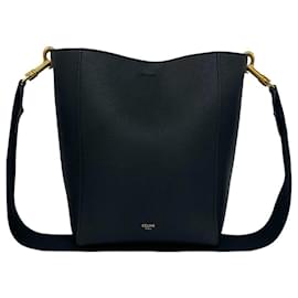 Bolso de hombro de piel Celine Sangle Bucket Small - Céline