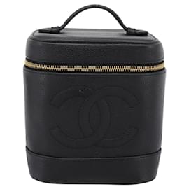 Beauty case Chanel Vintage Timeless Caviar Tall
