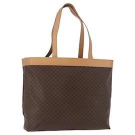 CELINE Macadam Canvas Tote Bag PVC Leather Brown Gold - Céline