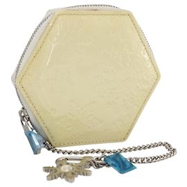 LOUIS VUITTON Vernis Porte Monnaie Flocon Coin Purse Perle M58216