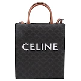 Borsa Tote Celine Vertical Cabas Triomphe in tela rivestita Large - Céline