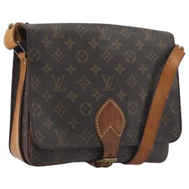 LOUIS VUITTON Monogram Cartouchiere GM Shoulder Bag M51252 LV Auth BA14845