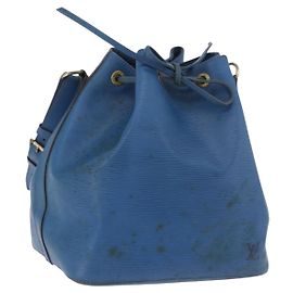 Borsa a tracolla LOUIS VUITTON Epi Petit Noe Blu M44105 LV Auth 198514