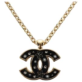 Collana CHANEL COCO Metallo Tono Oro CC Auth 196477SAM - Chanel