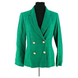 Blazer Sandro de algodón verde