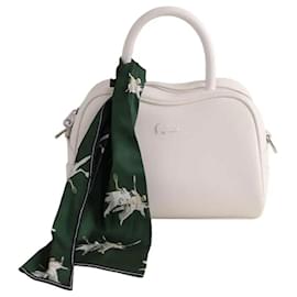 Borsa a tracolla Lacoste in pelle bianca