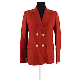 Blazer Sandro de algodón rojo