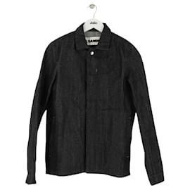 Casaco Jil Sander de algodão azul marinho