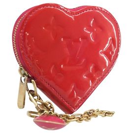 LOUIS VUITTON Monogram Vernis Porte Monnaie Coeur Rose Pop M93657 LV Auth 197555