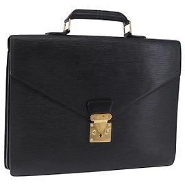LOUIS VUITTON Epi Serviette Conseiller Briefcase Black M54422 LV Auth ep15686