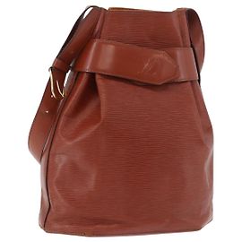 LOUIS VUITTON Epi Sac Depaule GM Shoulder Bag Brown M80193 LV Auth ka5808