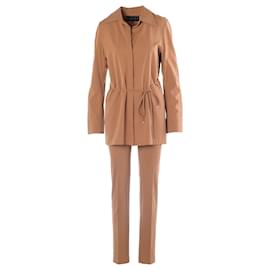 Completo Gucci by Tom Ford due pezzi pantalone e blusa wrap camel