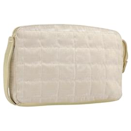 CHANEL Pochette New Travel Line Canvas Gold CC Auth 196660A