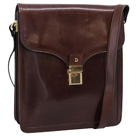 Borsa a tracolla BALLY in pelle marrone e oro autentica ka5774