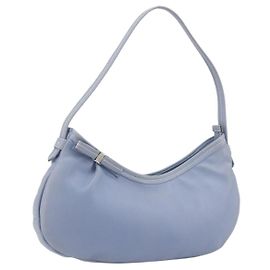 Borsa a tracolla Salvatore Ferragamo Vara Ribbon in pelle blu argento Auth BA14892