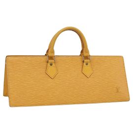 LOUIS VUITTON Epi Sac Triangle Hand Bag Yellow M52099 LV Auth 197532