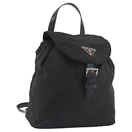 Zaino trapuntato PRADA Nylon Black Gold Auth 192534 - Prada