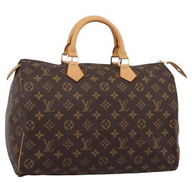 Bolsa de mão LOUIS VUITTON Monogram Speedy 35 M41524 LV Auth 198714V