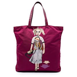 Borsa Tote Prada Tessuto Robot Doll Viola