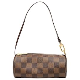 Borsa a mano Louis Vuitton Damier Ebene Papillon Pochette Marrone