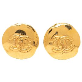Orecchini a clip Chanel CC placcati in oro