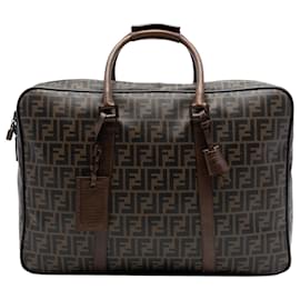 Borsa da viaggio Valigia Fendi Zucca in tela rivestita marrone