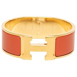 Bracciale Clic H PM in smalto largo Orange Hermès