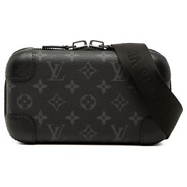 Borsa a pochette e tracolla Louis Vuitton Monogram Eclipse Horizon Nera