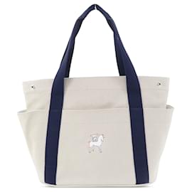 Borsa fasciatoio Hermès Toile Cabriole Blu