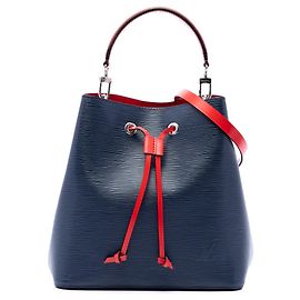 Borsa a secchiello Louis Vuitton Epi NeoNoe MM Blu